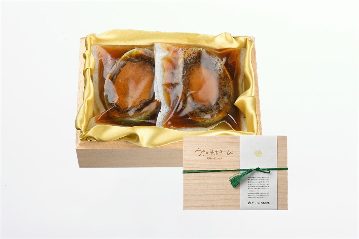 冷凍ギフト】うまのせあわび煮貝[2個入・国産]｜魚商 小田原六左衛門