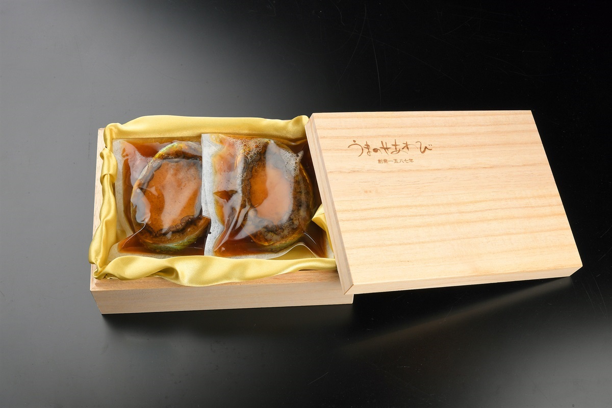 冷凍】うまのせあわび煮貝（韓国産）‐桐箱入り｜魚商 小田原六左衛門